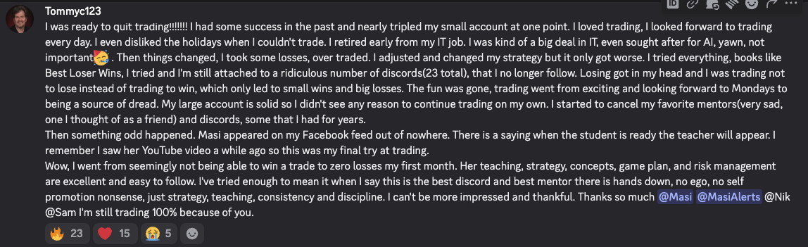 Profit Pathway student result 1